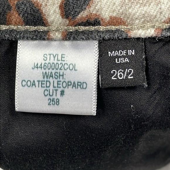 Veronica Beard Brooke Skinny Mid Rise Jeans Coated Leopard Sz 26 2 - Picture 13 of 15